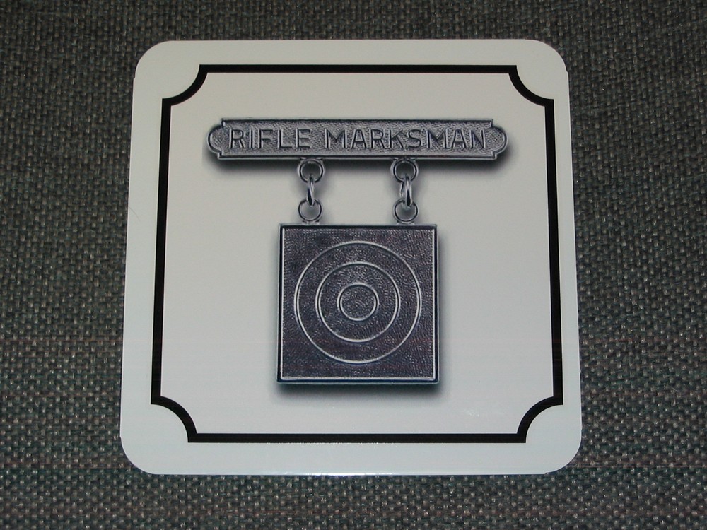 6"x6" RIFLE MARKSMAN Metal Sign