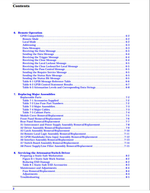 Agilent 11713A Attenuator/Switch Driver Operating and Service Manual