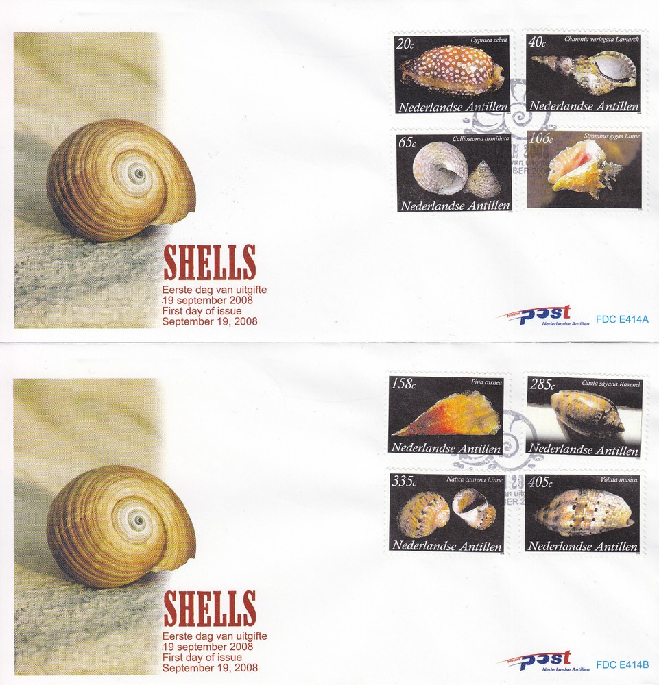 Netherlands - Dutch Antilles FDC Issue 2008 (414) Sea Shells