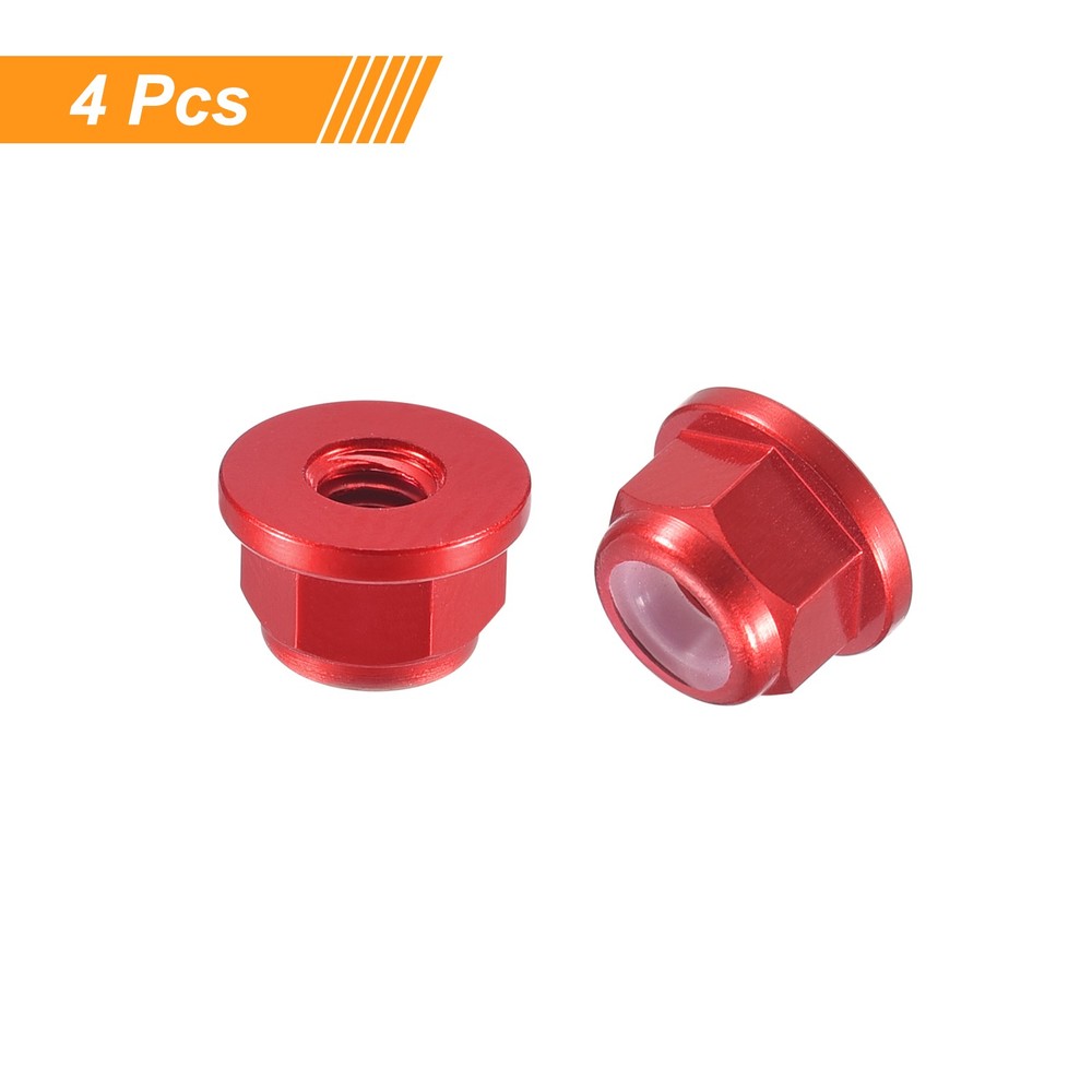 Nylon Insert Hex Lock Nuts, 4pcs - M3x0.5mm Self-Locking Nut(Claret)