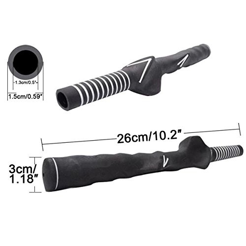 traderplus Right-Handed Golf Swing Training Grip Trainer, Black 1 Pack