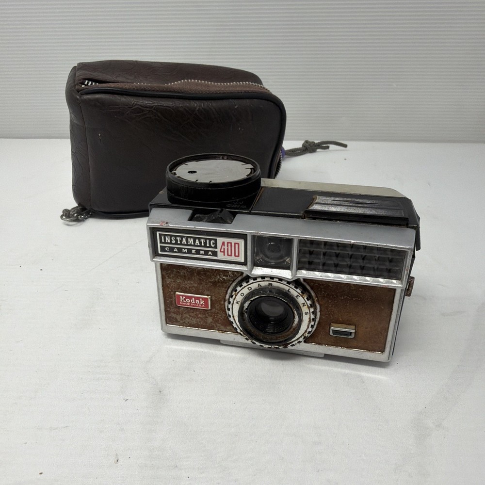 Vintage 1960s Kodak Instamatic 400 Camera Rare Spring Motor Drive Untested (A11)