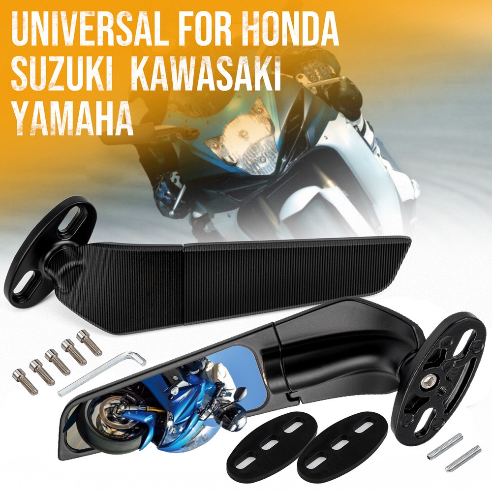 Adjustable Rearview Wind Wing Side Mirrors For Yamaha R6 1999-2021