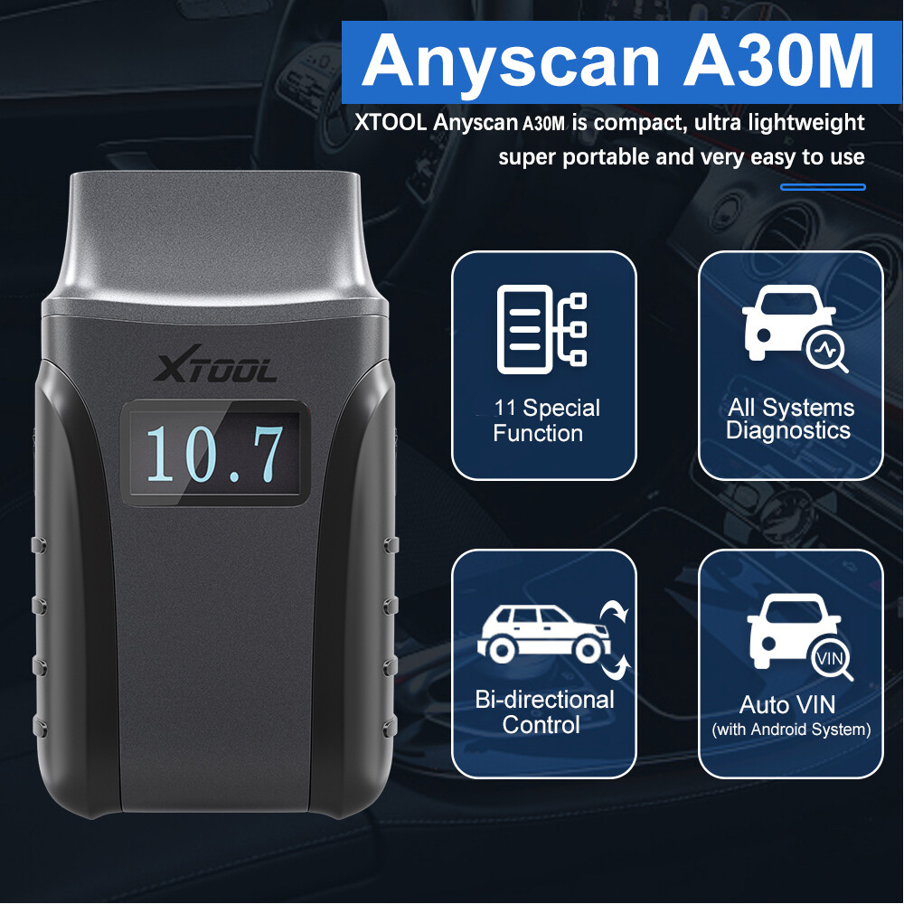 XTOOL A30M Auto Full System Diagnostic Tool Bluetooth Bidirectional Code Reader