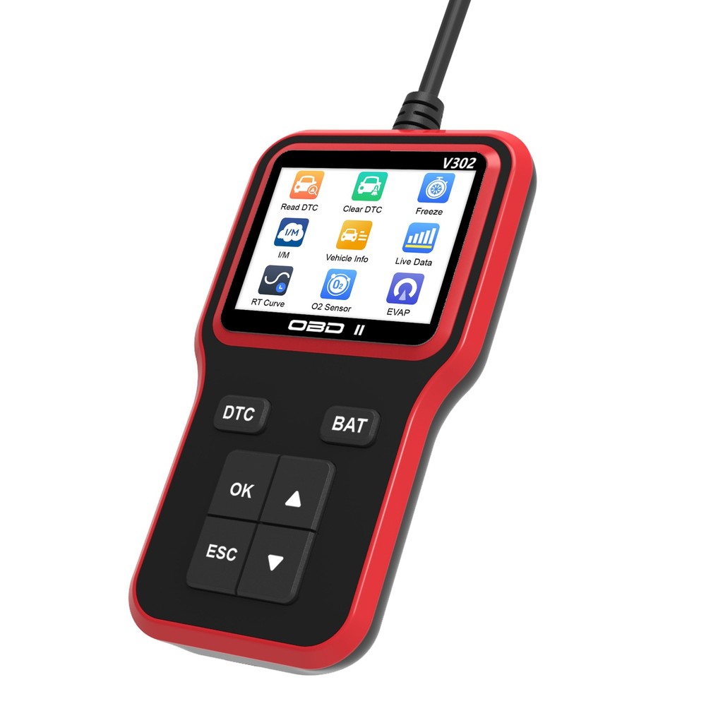 OBD2 Scanner Car Code Reader Battery Voltage Test O2 Sensor Live Data EVAP Test