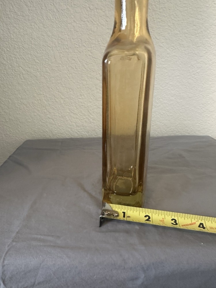 Vintage Amber Bottle With Handle And Cork