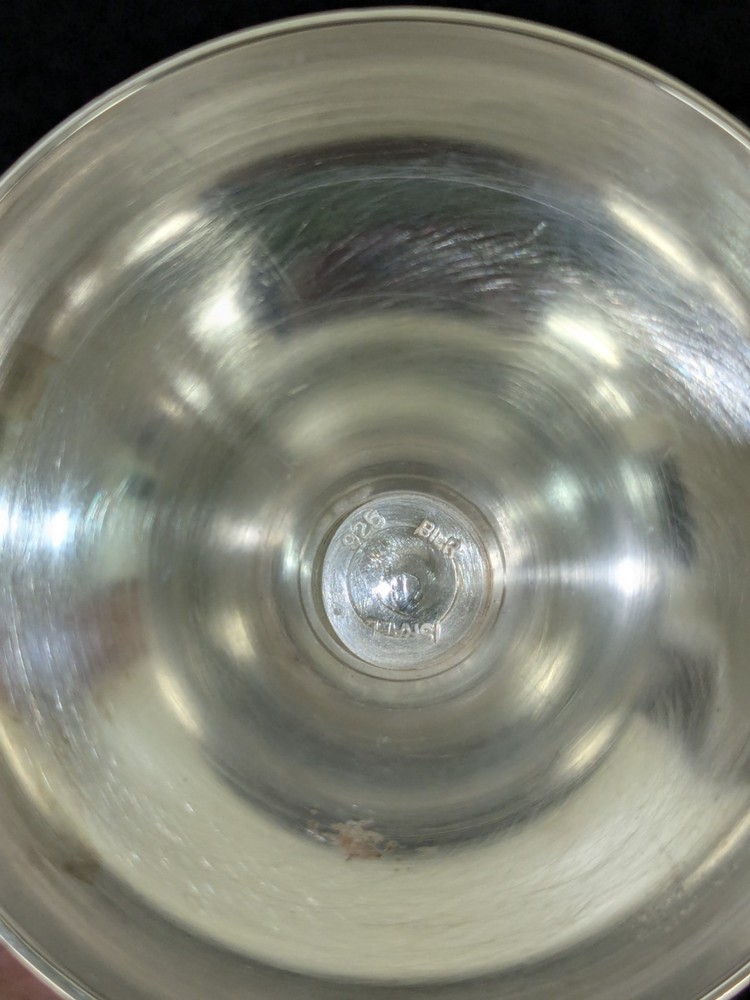 Modernist Sterling Silver Kiddush Cup 5" Tall