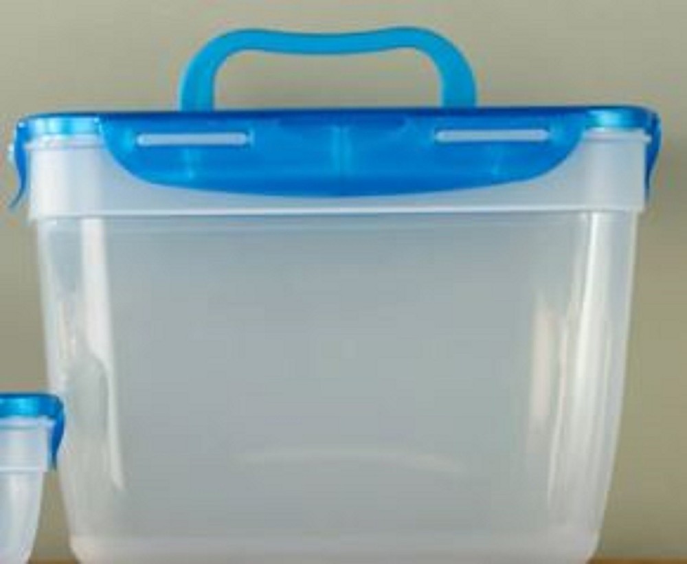 LocknLock 12-Pc Nestable Rectangle Storage Set,2 Handle Lids K313878 Red