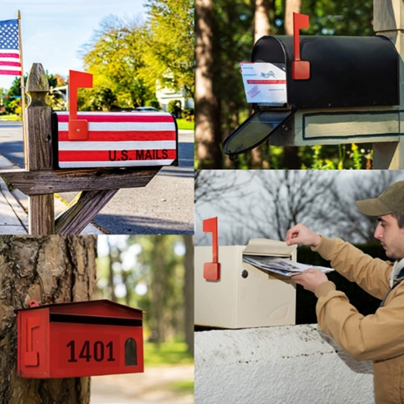 Weatherproof Mailbox Flag Replacement Kits Easy Install Hardware Suitable