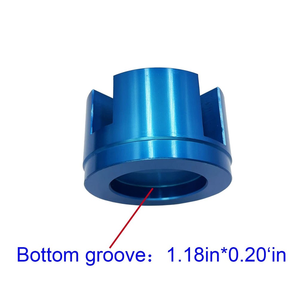Magnetic Jack Pad Slotted Frame Rail Protector Blue