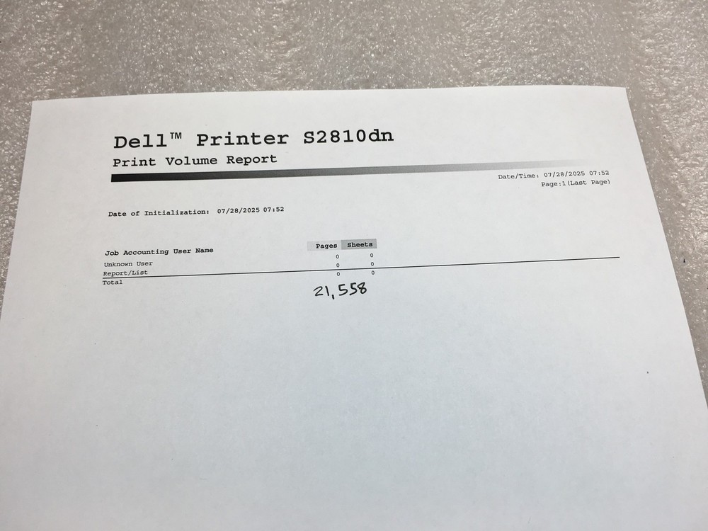Dell S2810dn Workgroup Duplex Laser Printer with 21k Pg Ct See Description
