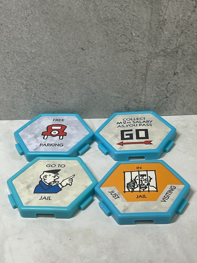 2009 u-build Monopoly - Replacement Game tiles x4
