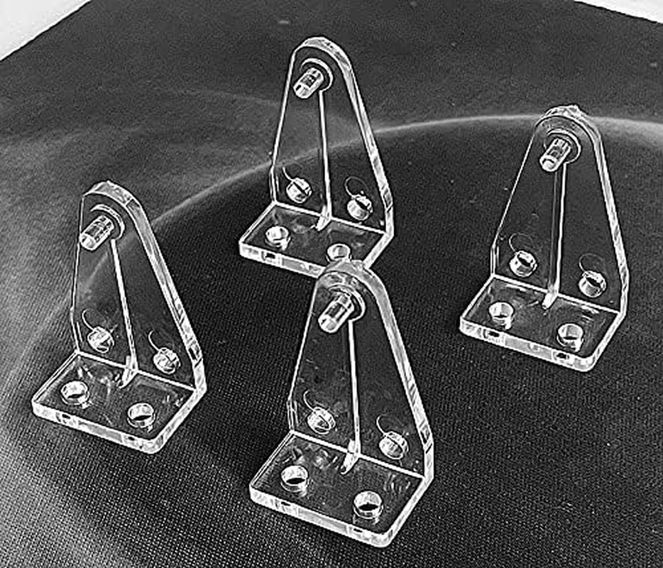 10Pcs Clear PC Hold down Brackets for 1" Mini Blinds & More