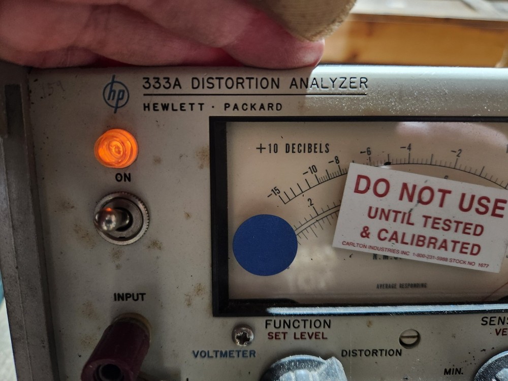 HP 333A Distortion Analyzer (Powers on, Not fully tested)