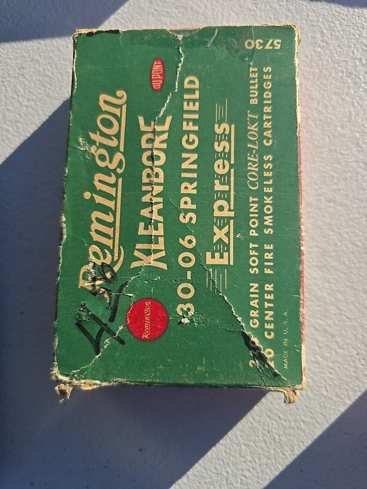 Vintage Remington Kleanbore 30-06 Empty Box With Ammo Insert