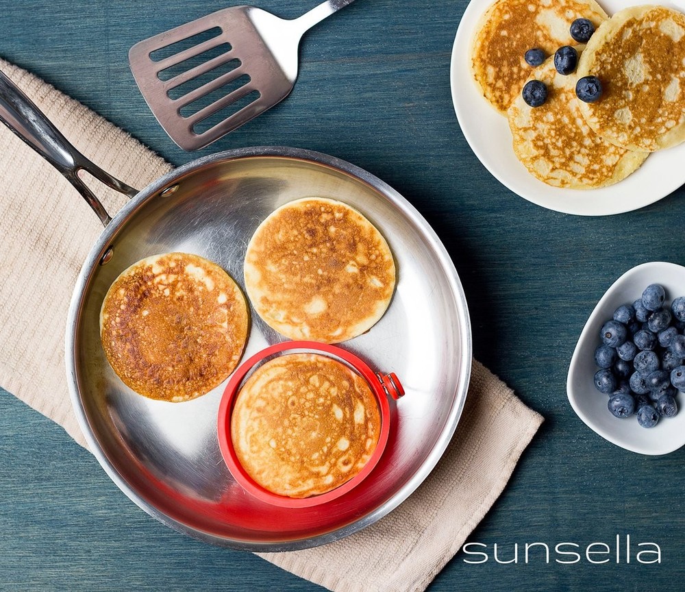 Sunsella 4 Silicone Egg & Pancake Rings - 4 Pack
