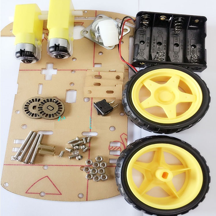 1PCS 2WD Smart Robot Car Kit/Speed encoder Battery Box 2 motor 1:48 for Arduino