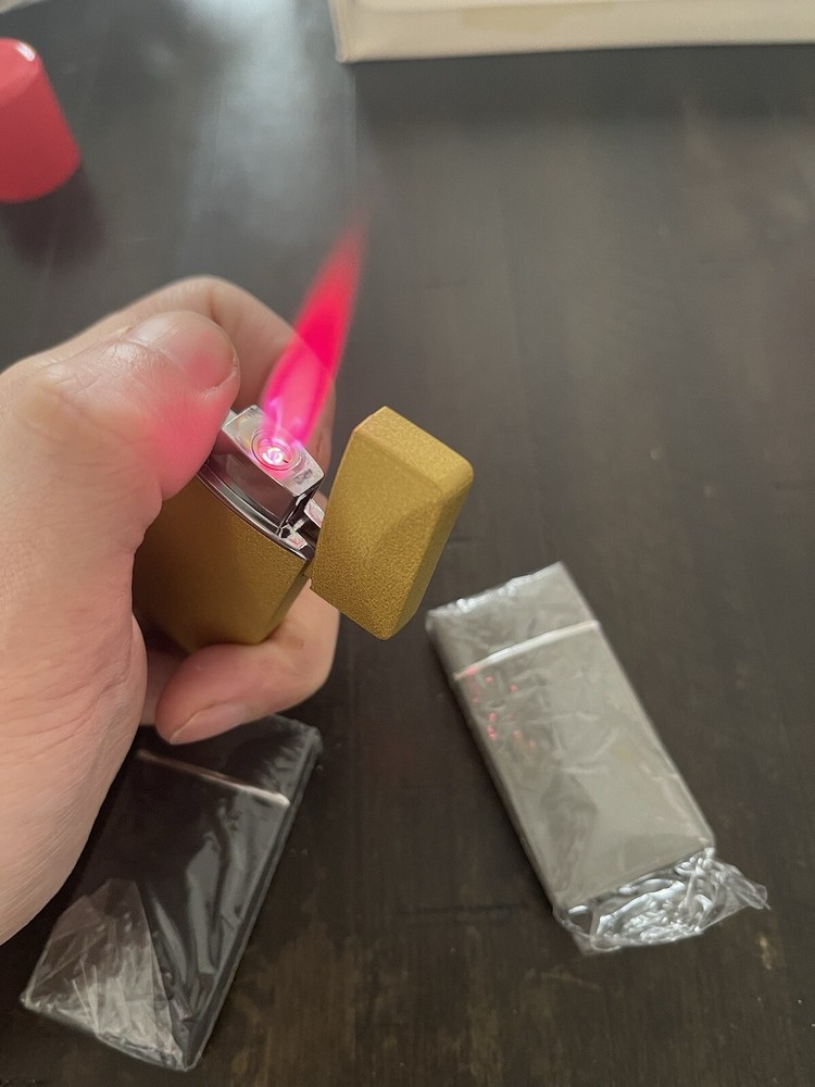 JET Metal Torch Lighter Adjustable Flame refillable red Flame for Cigarettes