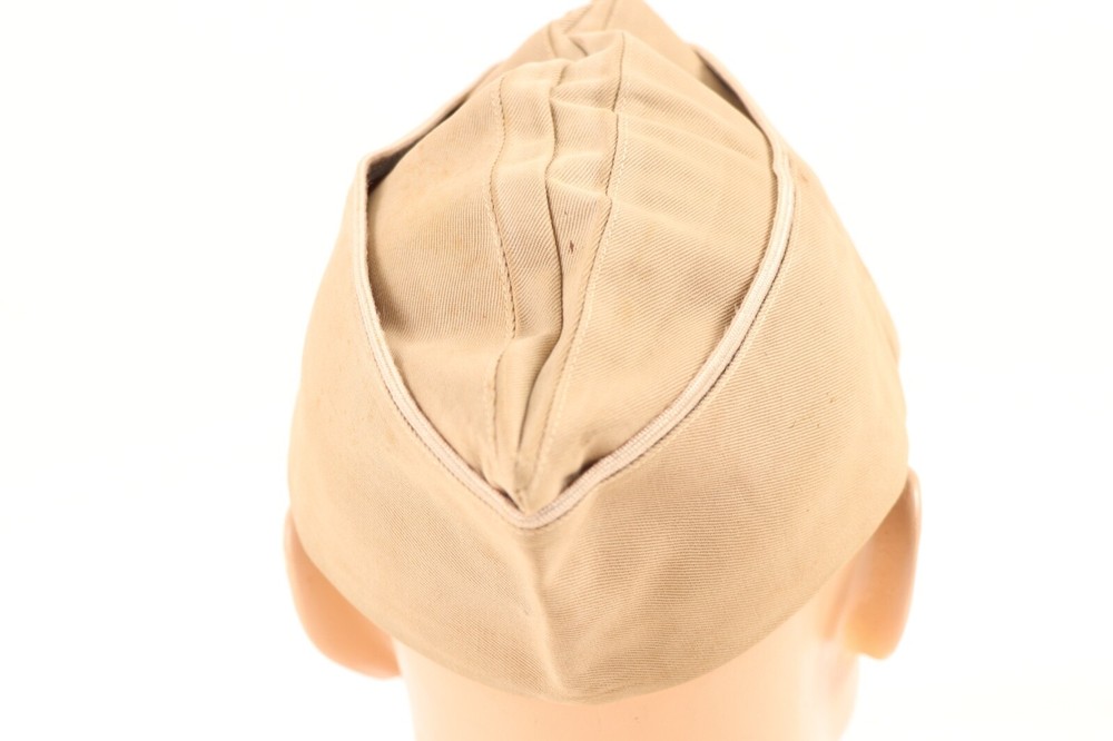 P160 WWII Tan Infantry Piped Named Overseas Cap