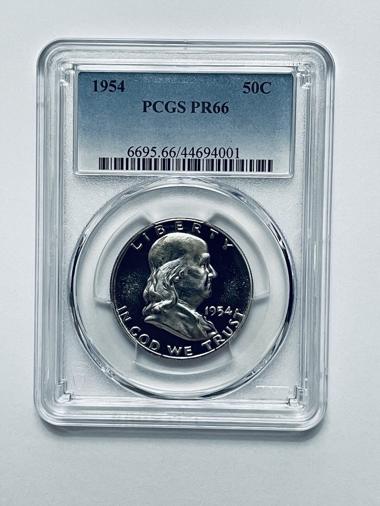 1954 Franklin Silver Half Dollar PCGS PR66