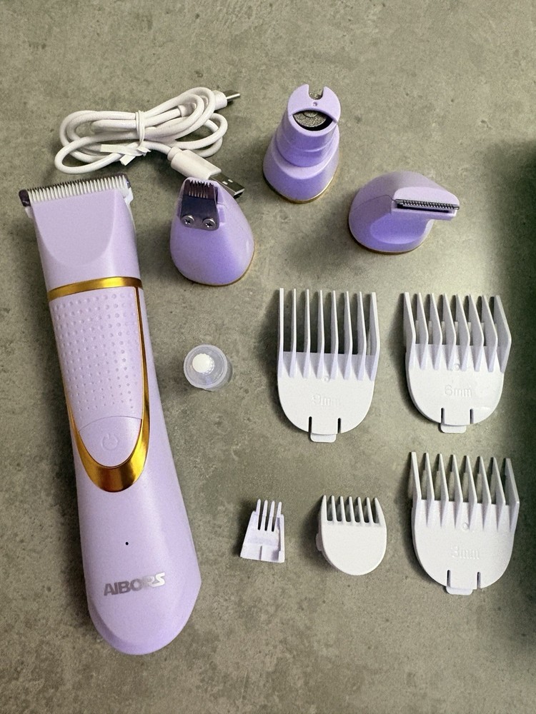 Aibors Pet Clipper With 4 Interchangeable Blades IPX7