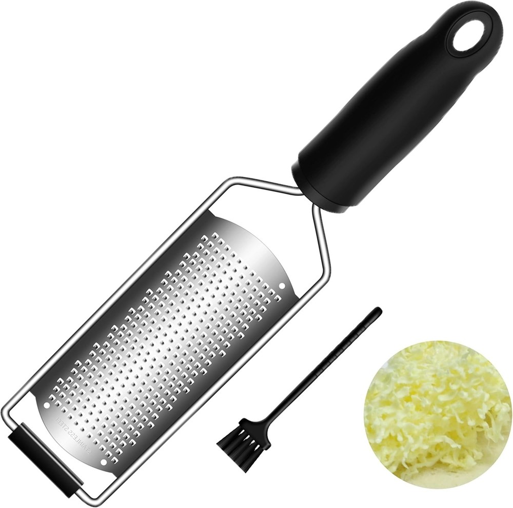 Stainless Steel Cheese Zester Grater with Handle, Handheld Kitchen Tool
