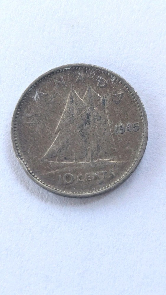 1945 CANADIAN 10 CENTS NICE (SILVER)