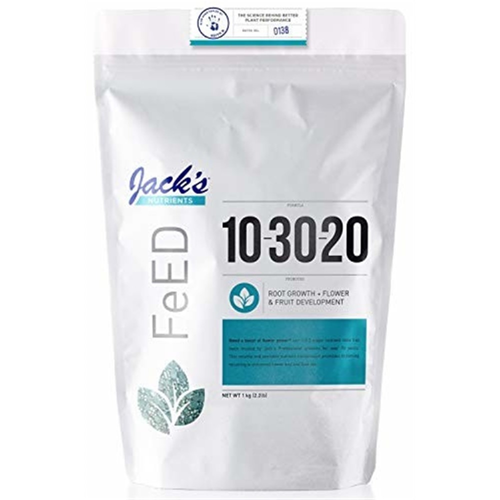 Jack's Nutrients 10-30-20 Bloom Water-Soluble Fertilizer, 2.2lbs