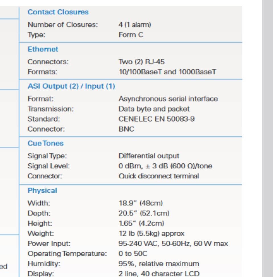 MOTOROLA DSR-4440 Commercial Integrated Receiver/Decoder