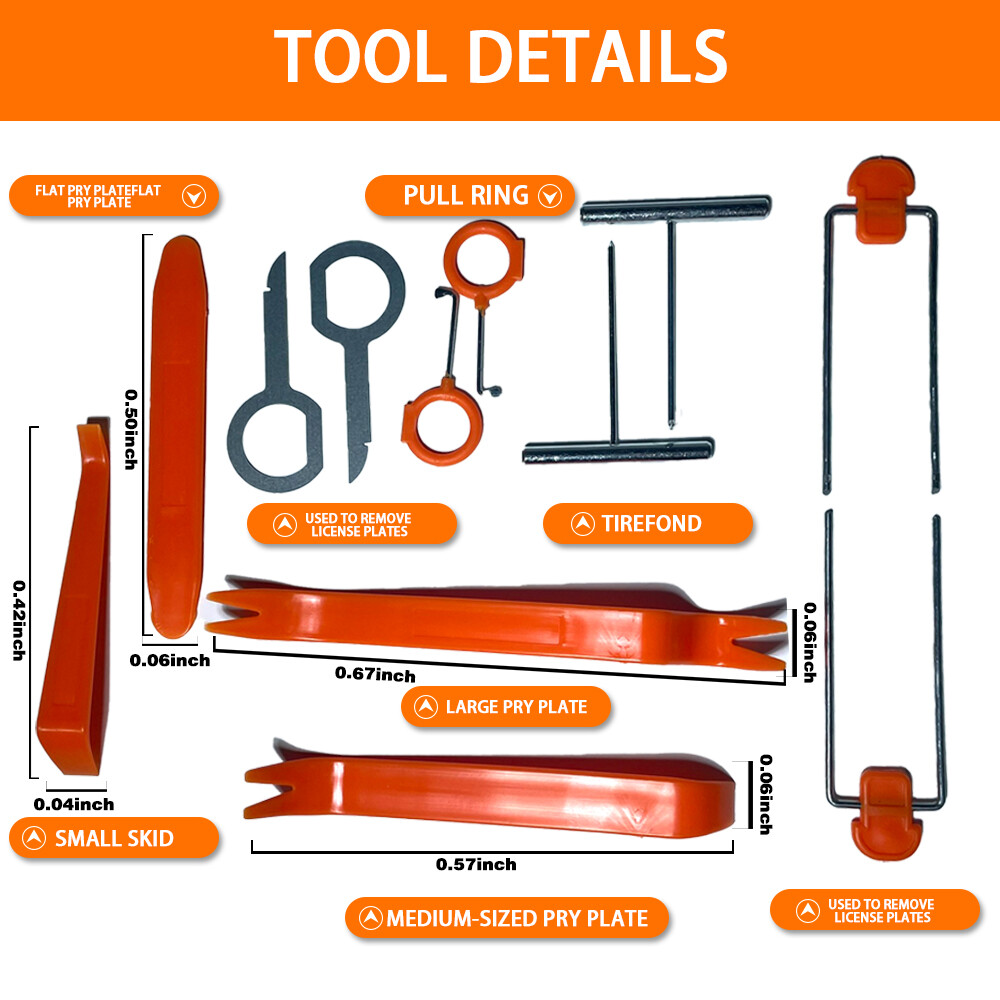 12 PCs Plastic Tools set Fit Civic Pry Panel Car Dashboard Trim Removal Tool