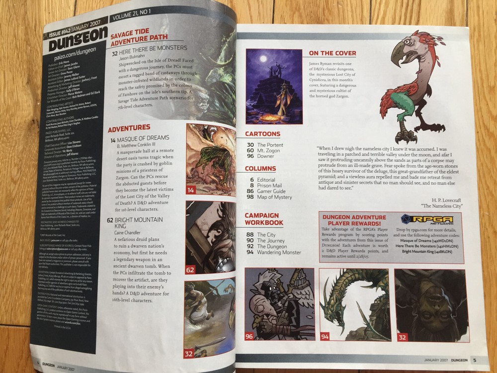 Dungeon Magazine Issue 142 January 2007