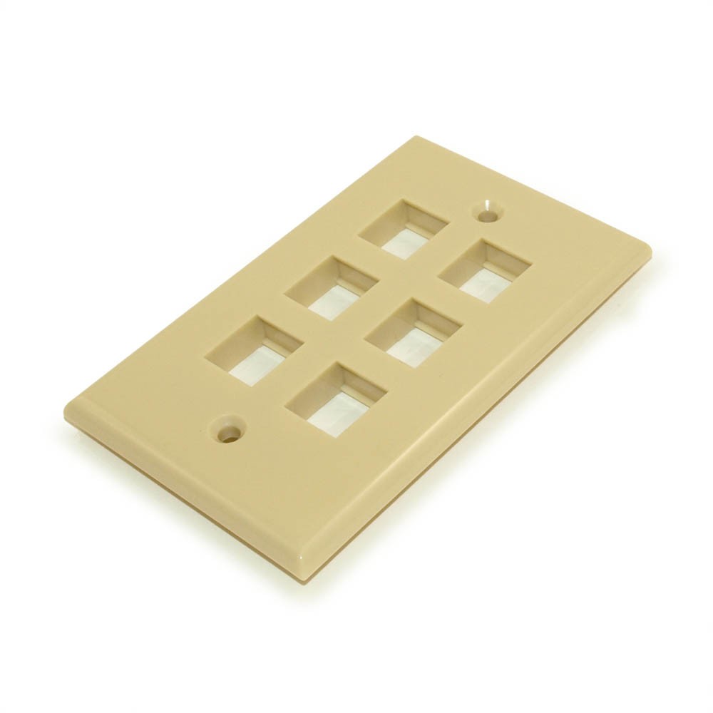 Wallplate: Keystone 6 Hole - Ivory