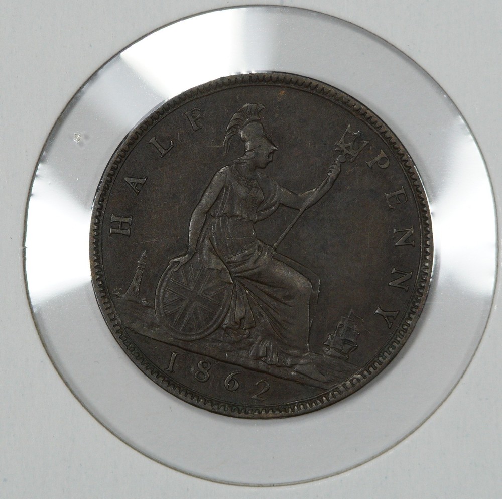 1862 Great Britain 1/2 Penny