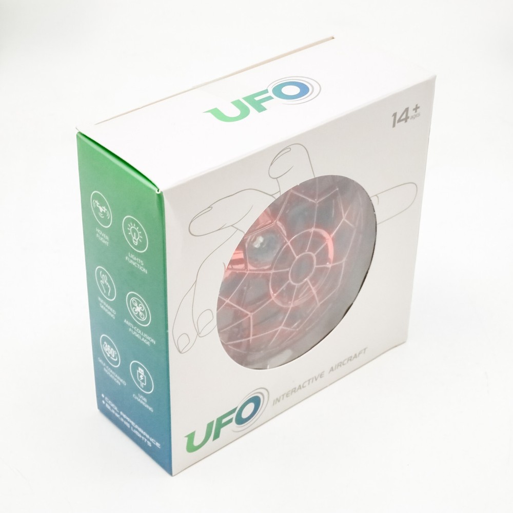 UFO Red Interactive Aircraft with Blinking Lights and High Low Speed Conversion