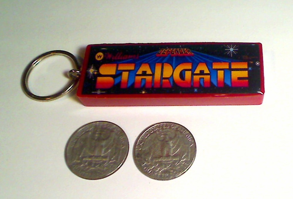 Stargate Arcade Marquee Coin Door accessory Keychain