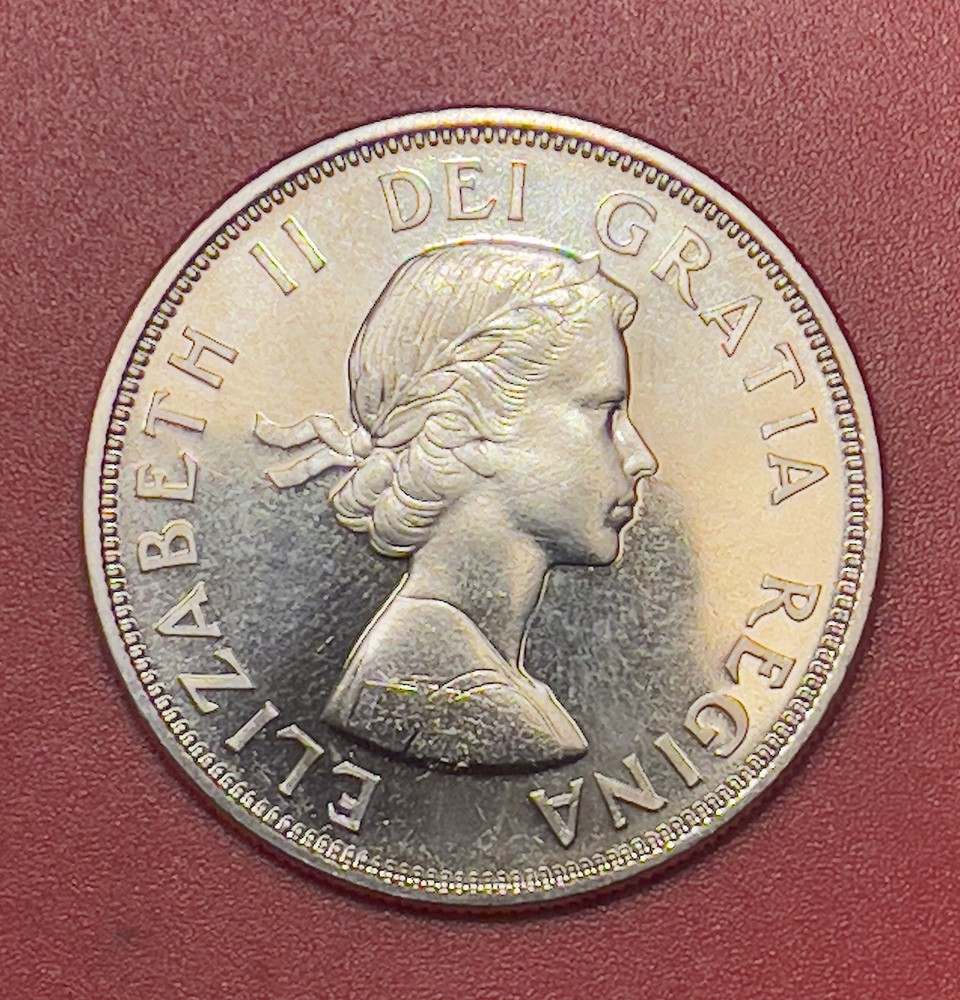 1964 Canada Silver Dollar, Uncirculated, Charlottetown Confederation.