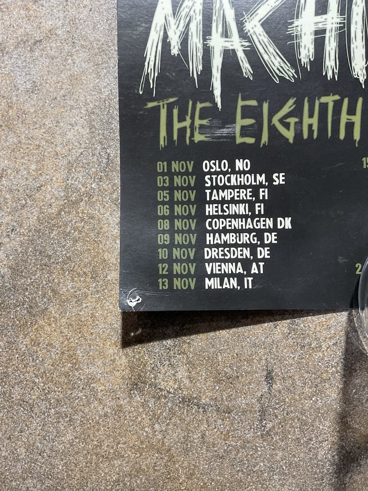 Machine Head The Eighth Plague Tour 2011 Poster 12”x18”