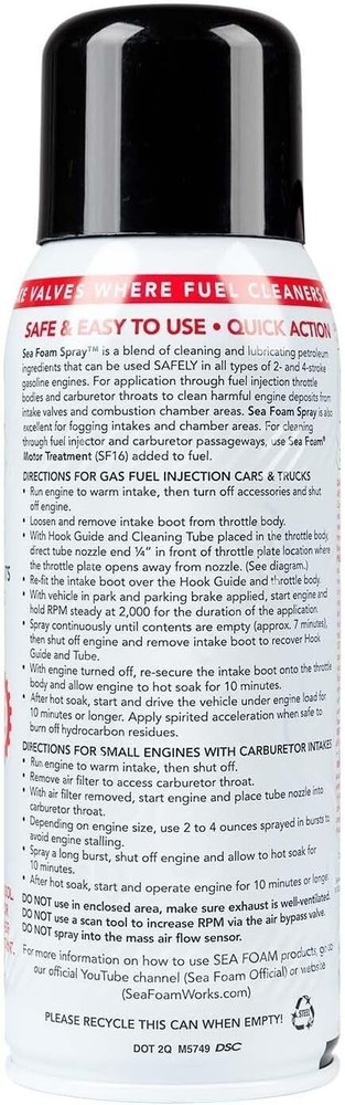 Sea Foam SS14 Engine Cleaner & Lube Spray 12oz (2 PACK)