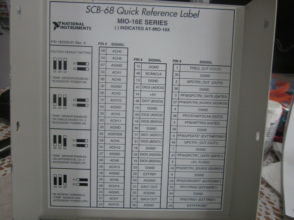 NI SCB-68, Shielded Connector Block for E-Series DAQ, National Instruments