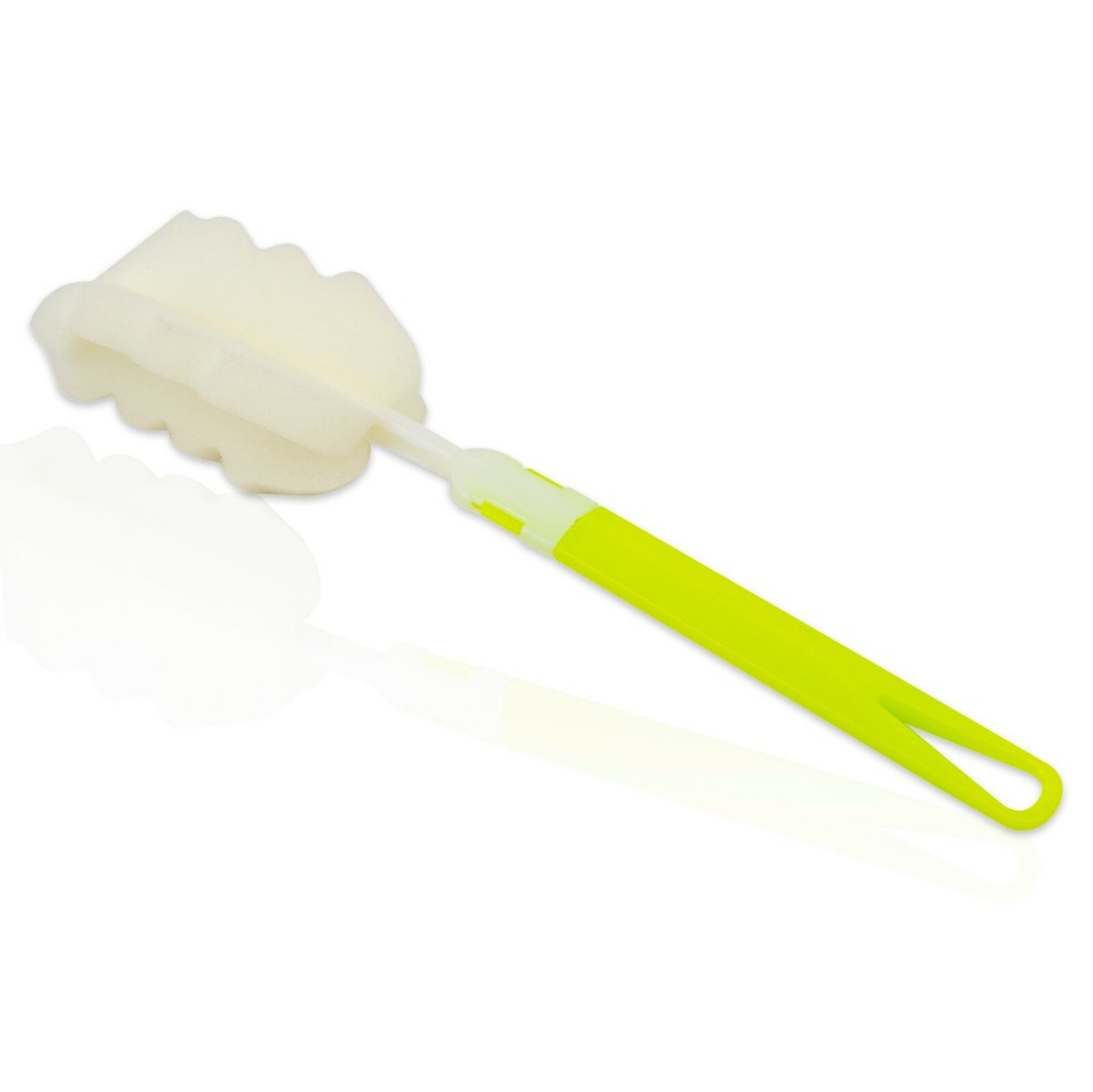Bottle Sponge Brush with Long Handle - Soft for Cleaning Bottles, Cups (10 Pack)