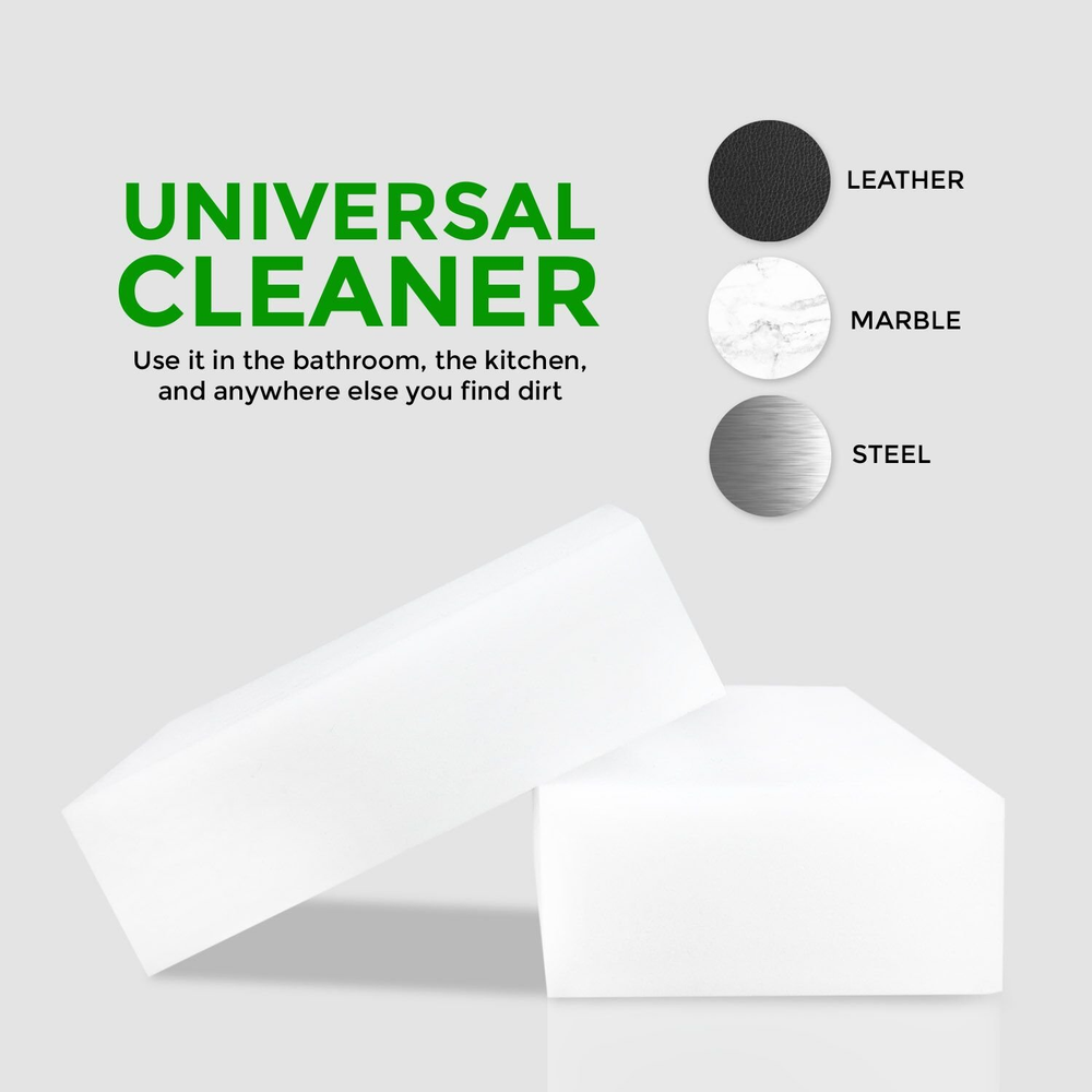 50 PCS Sponge Eraser BULK PACK Melamine Cleaning Foam 3/4" Thick Kitchen Bath