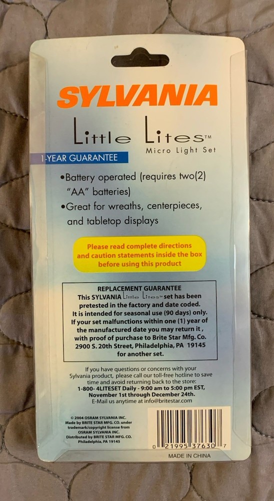 Sylvania Little Lites Micro Light Set Battery Operated