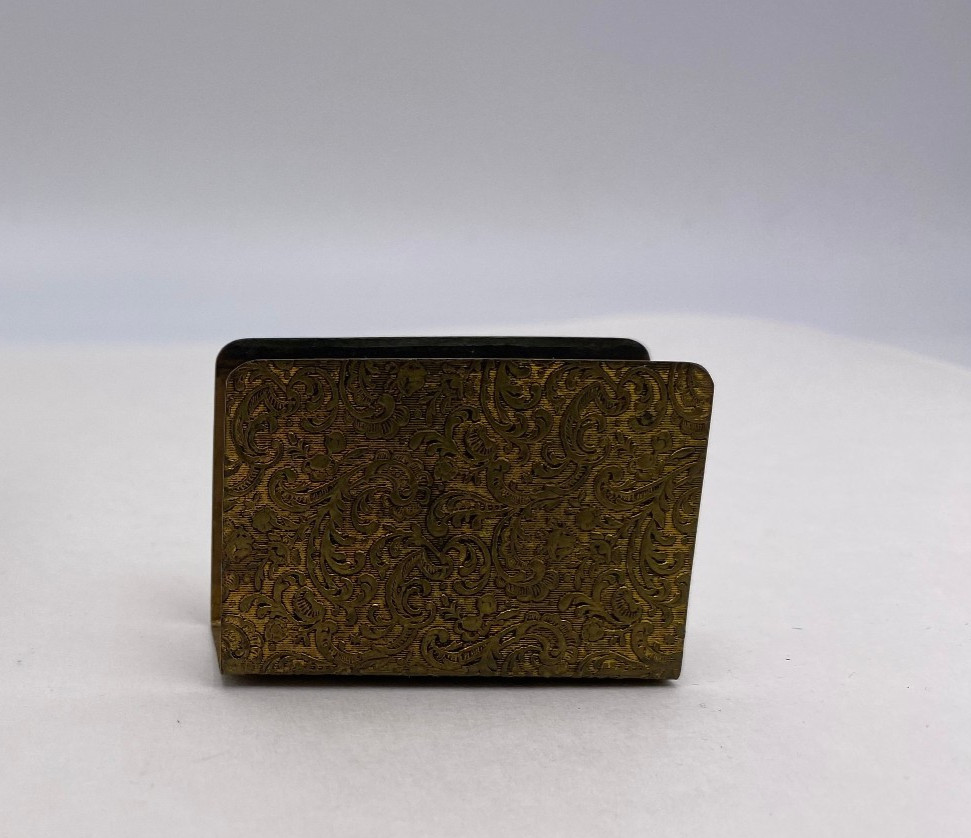 Antique Petit Point Metal Match Holder