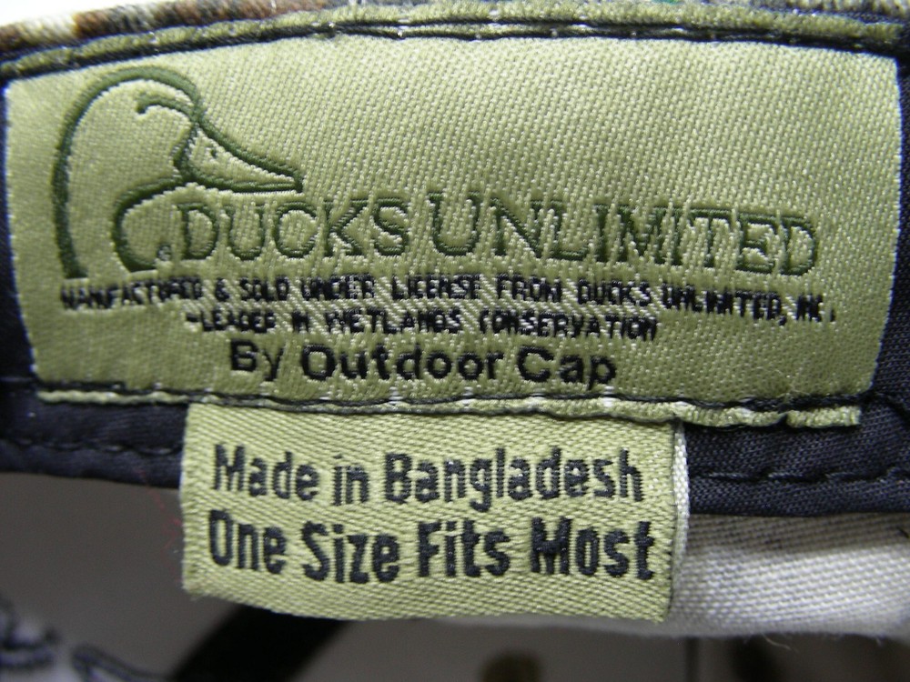 DUCKS UNLIMITED - One Size Adjustable STRAPBACK Baseball Cap Hat!