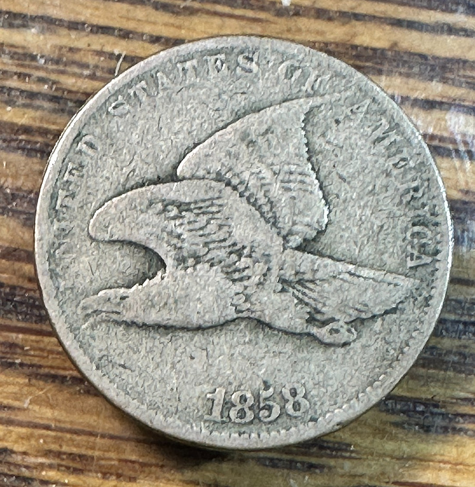 1858 Small Letters Flying Eagle Cent Nice Original VG CHRC
