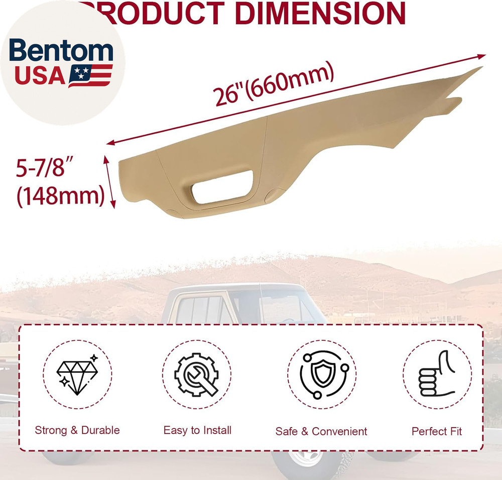 A Pillar Grab Handle (Interior Trim, Tan) - Right Passenger Side Compatible with