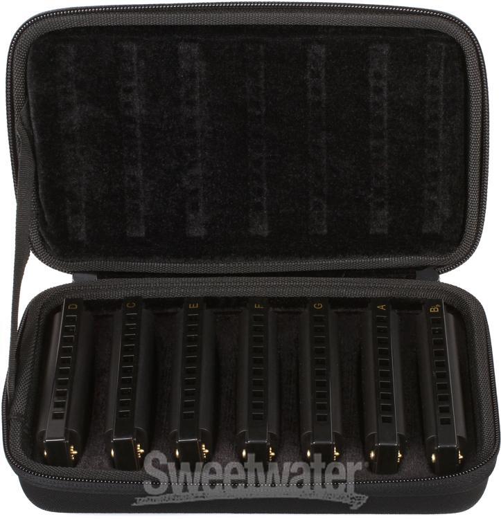 Hohner Piedmont Blues 7-Harmonica Set with Case