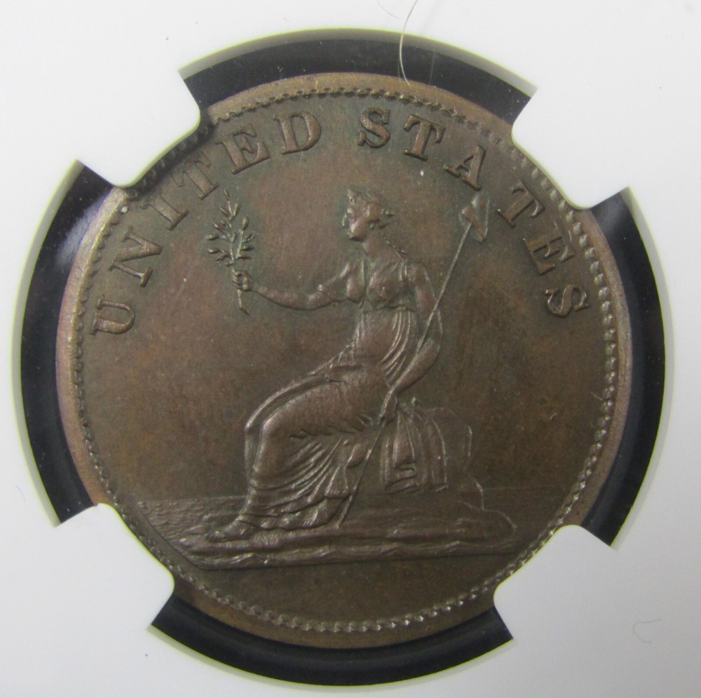 1783 WASHINGTON INDEPENDENCE CENT ENGRAILED EDGE NGC PF64 COPPER RESTRIKE