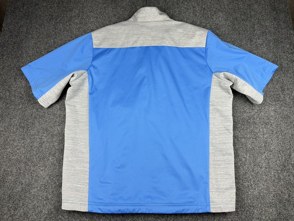 Antigua 1/4 Zip Golf Pullover Trainer Jacket Sz Large Pockets Blue Athletic