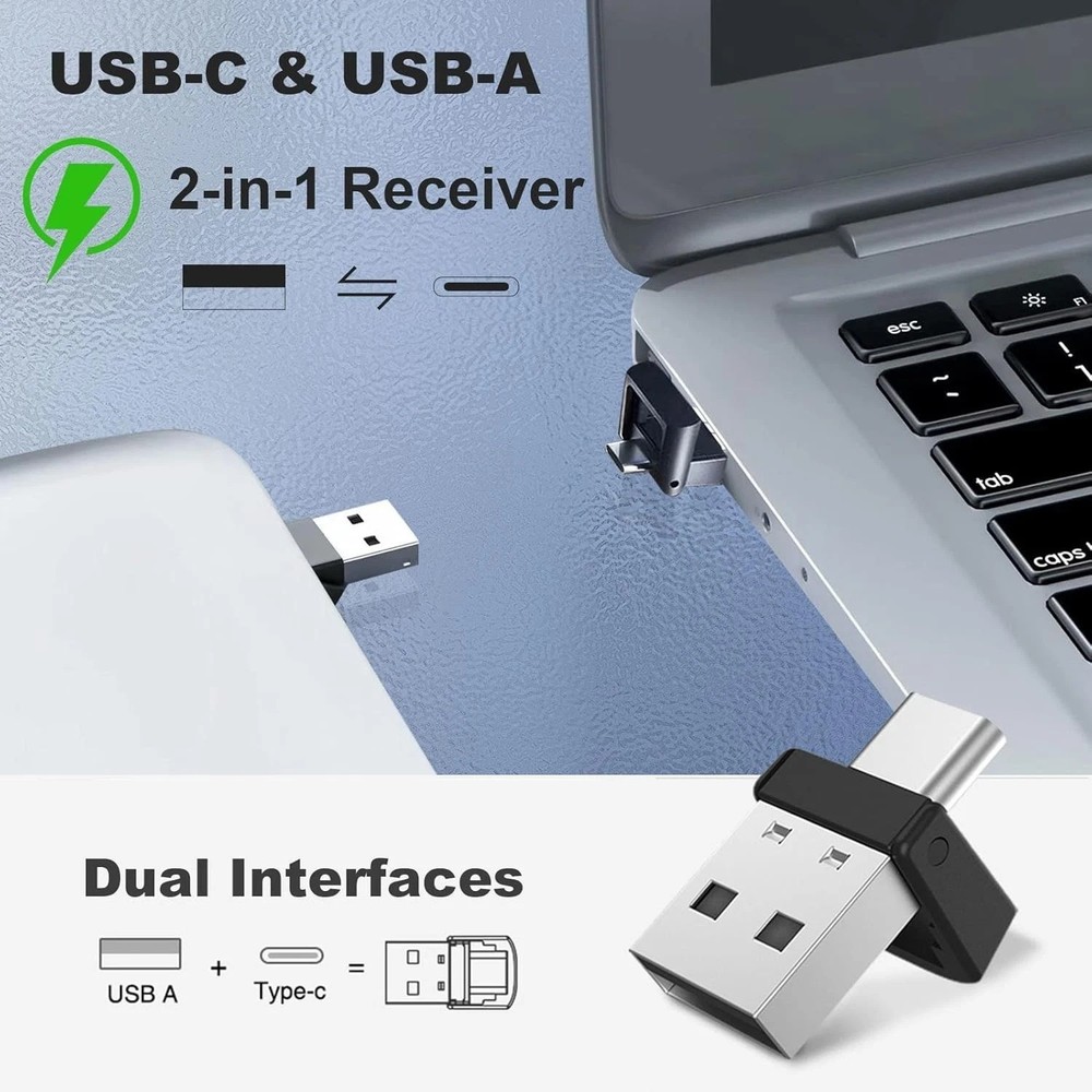 USB-C Dual Connectivity Presenter Remote for Slideshow Control and Navigation